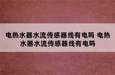 电热水器水流传感器线有电吗 电热水器水流传感器线有电吗